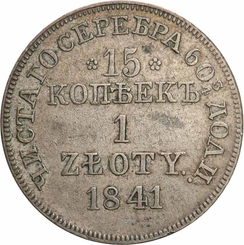 Polska XIX./Rosja. 15 kopiejek = 1 złoty 1841 MW, Warszawa